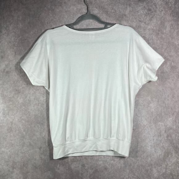 Vintage Jane Colby Shirt Womens Medium White Flamingo Graphic Dolman Sleeve Art - Picture 5 of 10